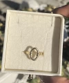 Oval Detay Vintage Yüzük I Ham Pirinç