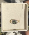 Yeşil Taşlı Oval Vintage Yüzük