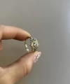 Beyaz Taşlı Göz Vintage Yüzük