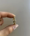 Taşlı Kemik Vintage Yüzük I 14 Altın Kaplama