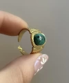 Yeşil Taşlı Vintage Yüzük