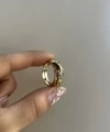 Beyaz Yıldız Vintage Yüzük I 14 Altın Kaplama