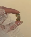 Kırmızı Taşlı İşlemeli Vintage Yüzük I Ham Pirinç