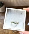 Yeşil Taşlı Vintage Yüzük I 14 Altın Kaplama