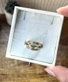 Yeşil Taşlı Vintage Yüzük I 14 Altın Kaplama