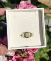 Green Stone Yüzük I Çelik