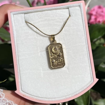 Bohem Gökyüzü Tarot Kolye I Çelik