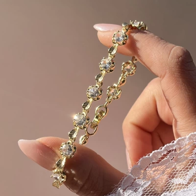 Rosaline Bileklik I 14K Altın Kaplama