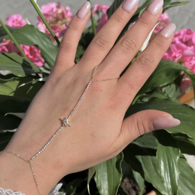 Kutup Yıldızlı Şahmeran I 14K Altın Kaplama