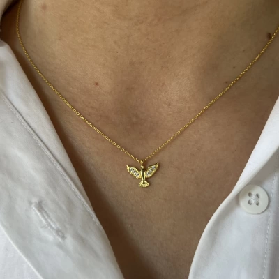 Minimal Anka Kuşu Kolye I 925 Gümüş