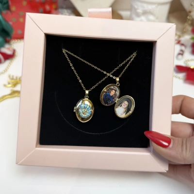 Yılbaşı Paketi 2 İstridye Fotoğraflı Kolye