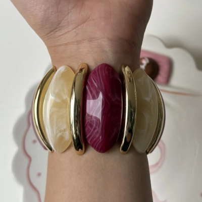 Velvet Stone Gold Bileklik