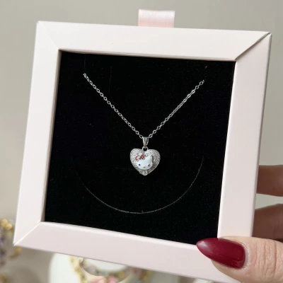 Kalp Hello Kitty Kolye