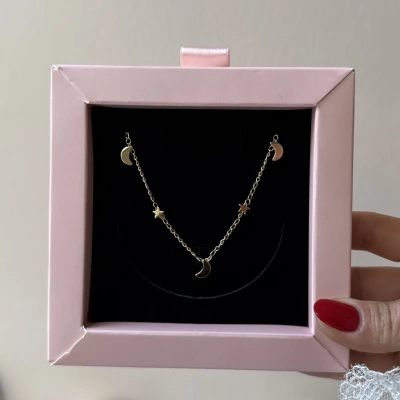 Ay ve Yıldız Zincir Kolye