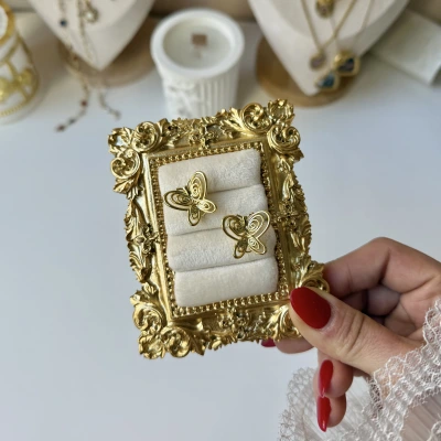 Spiral Kelebek Küpe