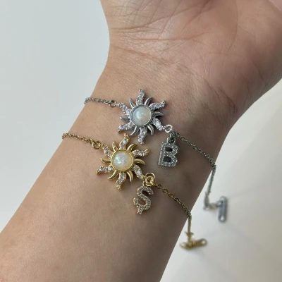 Harf Charmlı Güneş Bileklik