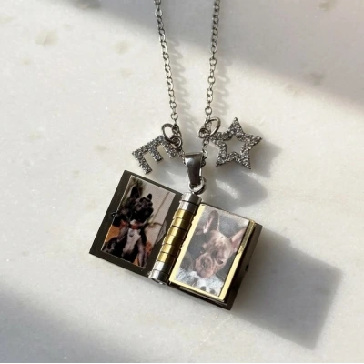 Fotoğraflı Kitap Kolye