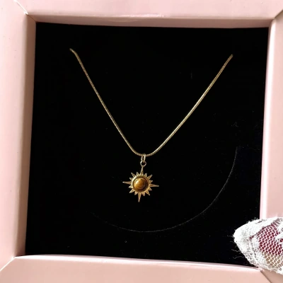 Kaplan Gözü Kuzey Yıldızı Kolye