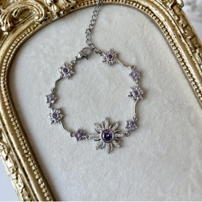 Amethyst Soleil Zincir Bileklik
