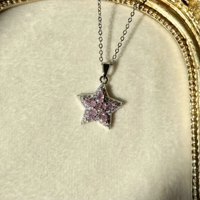 Pink Stardust Kolye