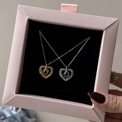 99 Dilde Seni Seviyorum Yazan Mercekli Kolye