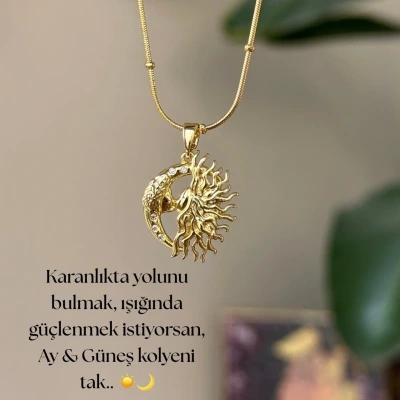 Ay ve Güneş Kolye