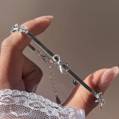 Fiyonklu İtalyan Baby Bileklik I Çelik