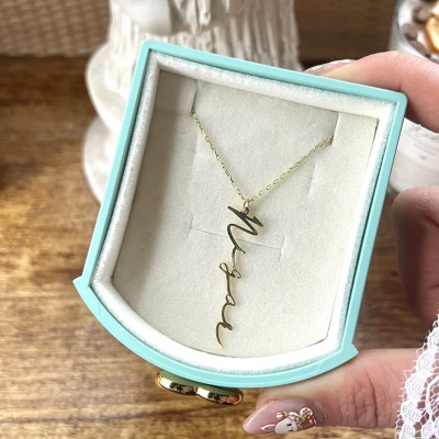 İtalik İsim Kolye I 925 Gümüş