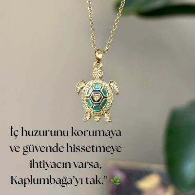 Kalpli Kaplumbağa Kolye