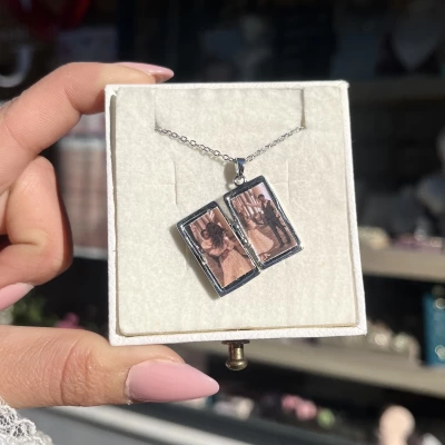 Kapaklı Sunshine Fotoğraflı Kolye I Çelik