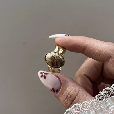 Jasper Taşlı Vintage Yüzük