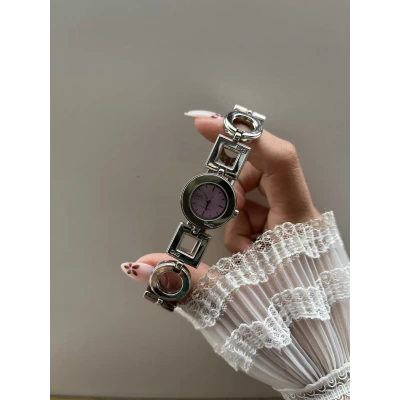 Mor Geometri Vintage Saat