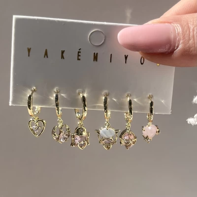 Renkli Mini Motifli Küpe Takımı I Xuping