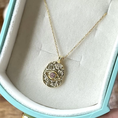 Oval Göz Kolye I 925 Gümüş
