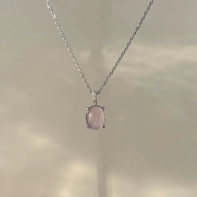 Pembe Midy Kolye | Çelik