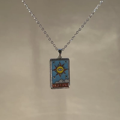 Sun Tarot Kolye | Çelik