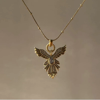 Vintage Yükselen Anka Kolye | Çelik