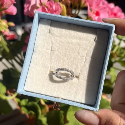 Oval Taşlı Vintage Yüzük I Çelik