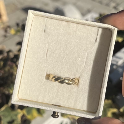 Örgü Vintage Yüzük I Ham Pirinç