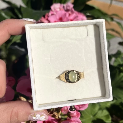 Green Stone Yüzük I Çelik
