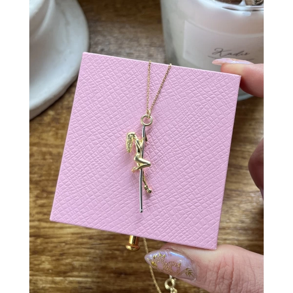Pole Dance Kadın Motifli Kolye I 925 Gümüş