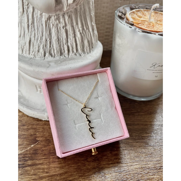 İtalik İsim Kolye I 925 Gümüş