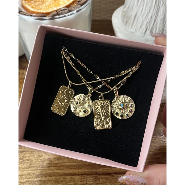 The Lun Tarot Kolye Kombini I Çelik