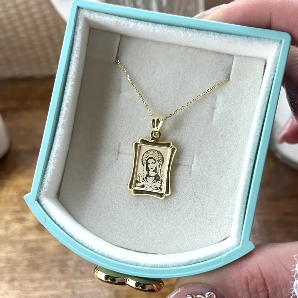 Meryem Ana Plaka Kolye I 925 Gümüş