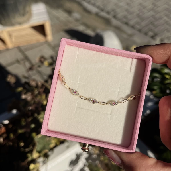 Göz Motifli Bileklik I 925 Gümüş
