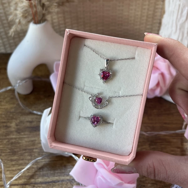Petia Kolye, Bileklik ve Yüzük Takımı I 925 Gümüş
