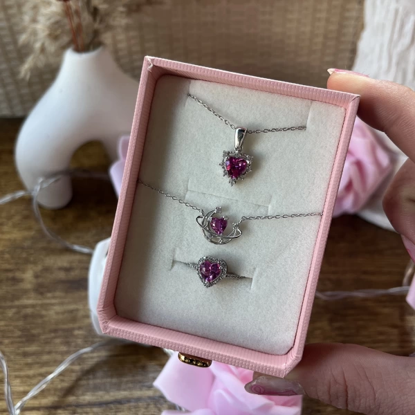 Petia Kolye, Bileklik ve Yüzük Takımı I 925 Gümüş