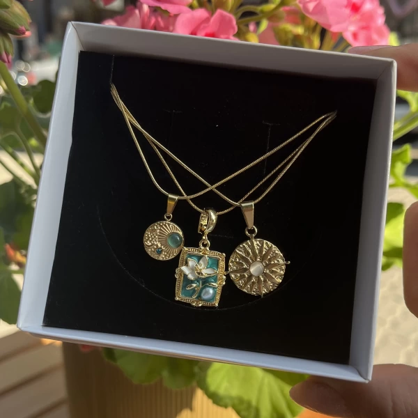 Sanat Kolyesi ve Bohem Kolye Kombini I Çelik