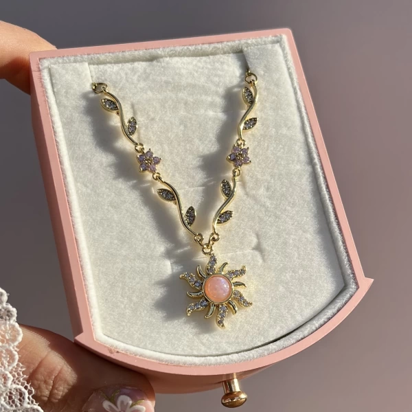 Opal Rapunzel Sunset Violet Kolye I Çelik