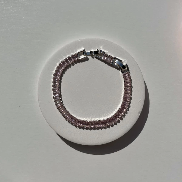 Pastel Pembe Elips Su Yolu Bileklik